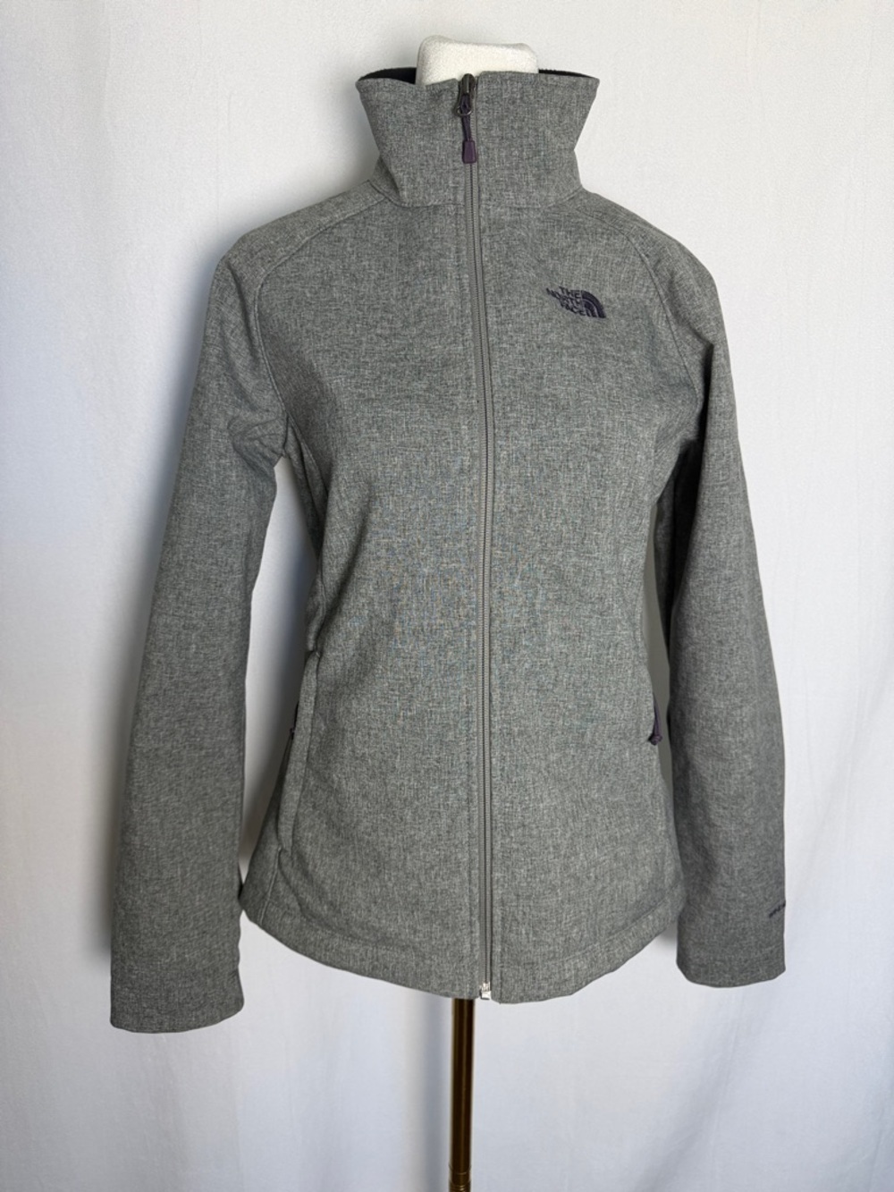 The North Face Women's Windwall Heather Gray Full Zip Jacket Size Small Outdoor
